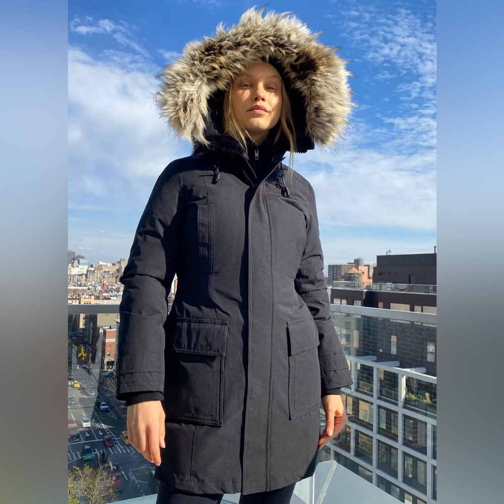 TNA Black Bancroft Mid Length Parka